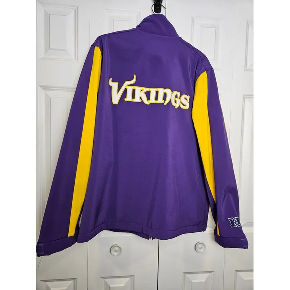 Minnesota Vikings NFL Apparel Large Full Zip Fleece Lined Jacket XL - Picture 2 of 12